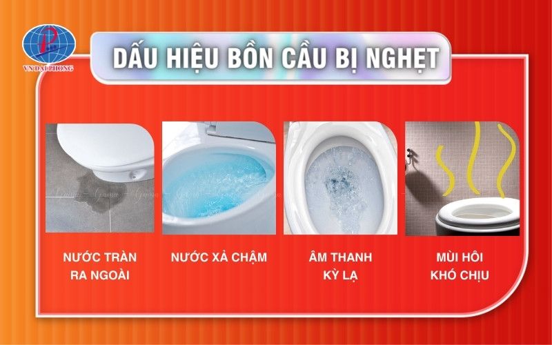 Dấu hiệu nhận biết bồn cầu bị nghẹt 