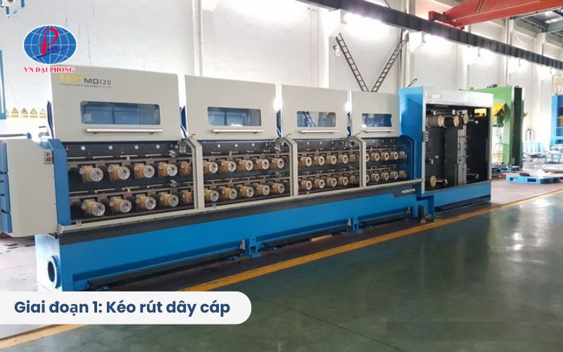 Giai đoạn 1: Kéo rút dây cáp