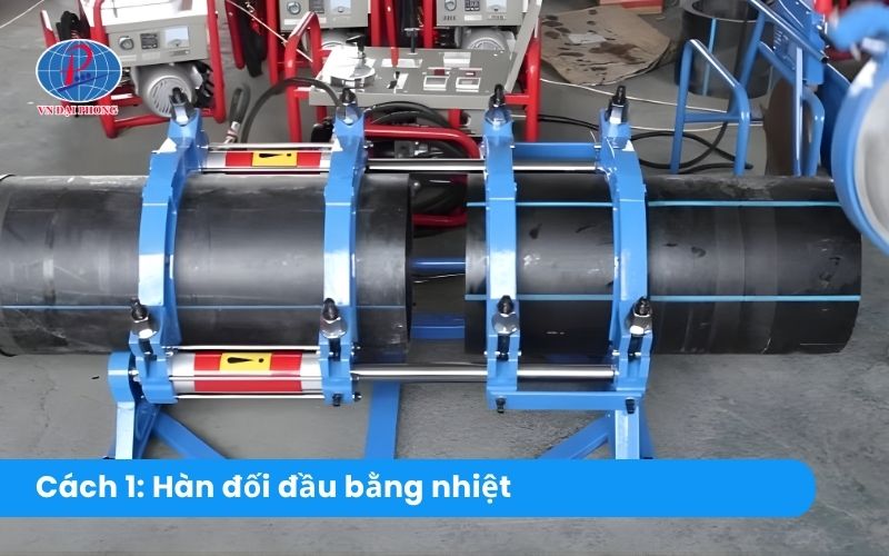 Cách 1: Cách nối ống nước nhựa đen bằng nhiệt ống