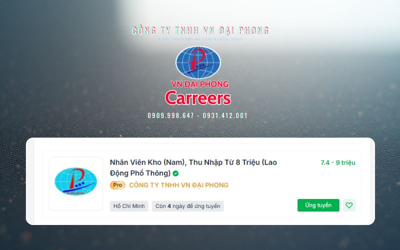 Giới thiệu về vị trí nhân viên kho